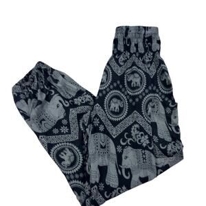 The Elephant Pants Elephant Print Boho Hippie Lightweight Pants Women's Size M